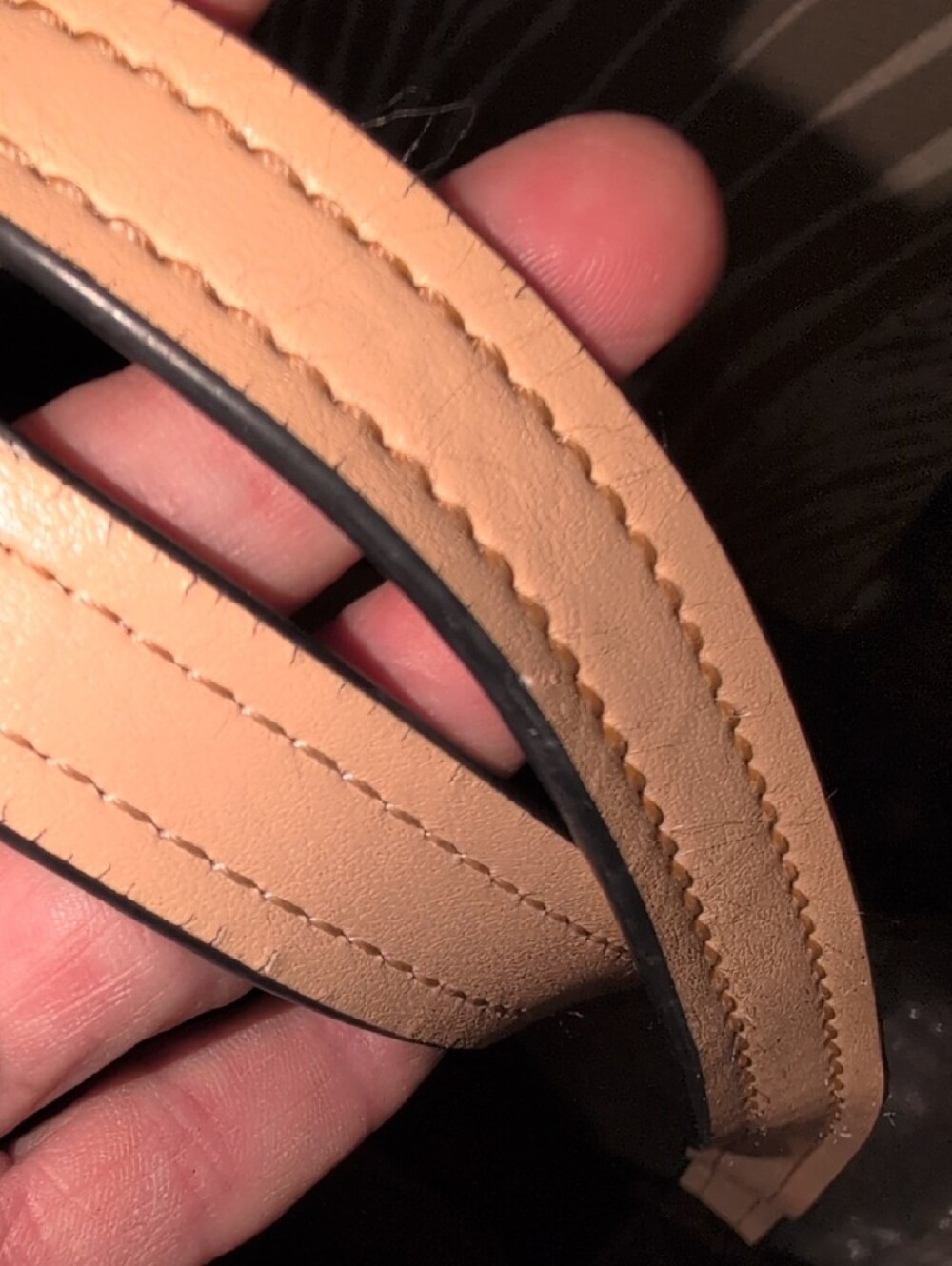 Black Anne Klein Tote Bag with Tan Handles  And trim - Picture 8 of 16